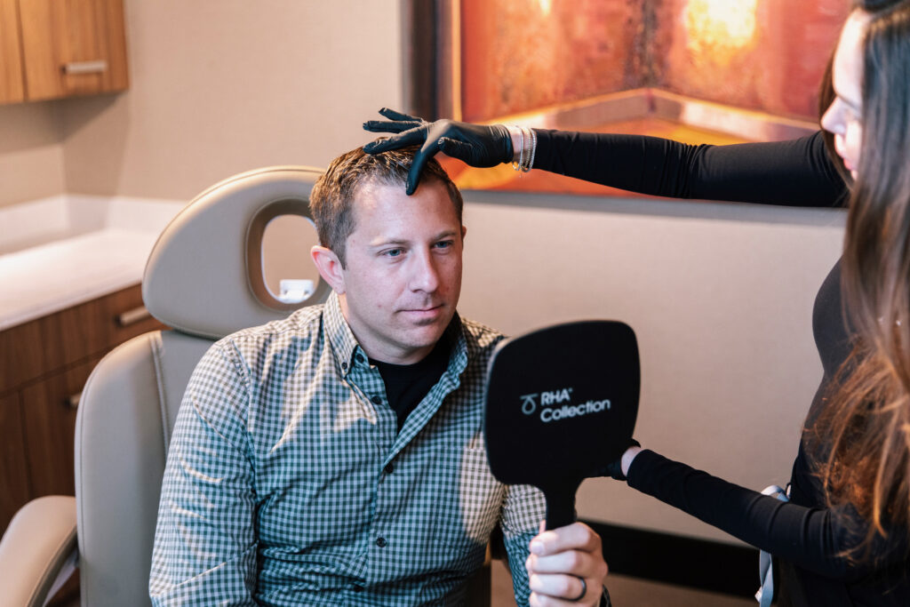 botox-consultation-male-patient-boyd-medspa-metro-detroit BOYD Med Spa provider consulting with a male patient about Botox treatment in Metro Detroit